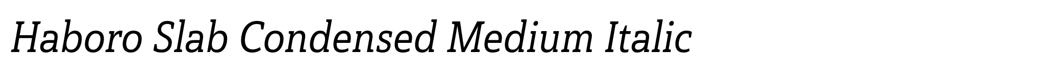 Haboro Slab Condensed Medium Italic image